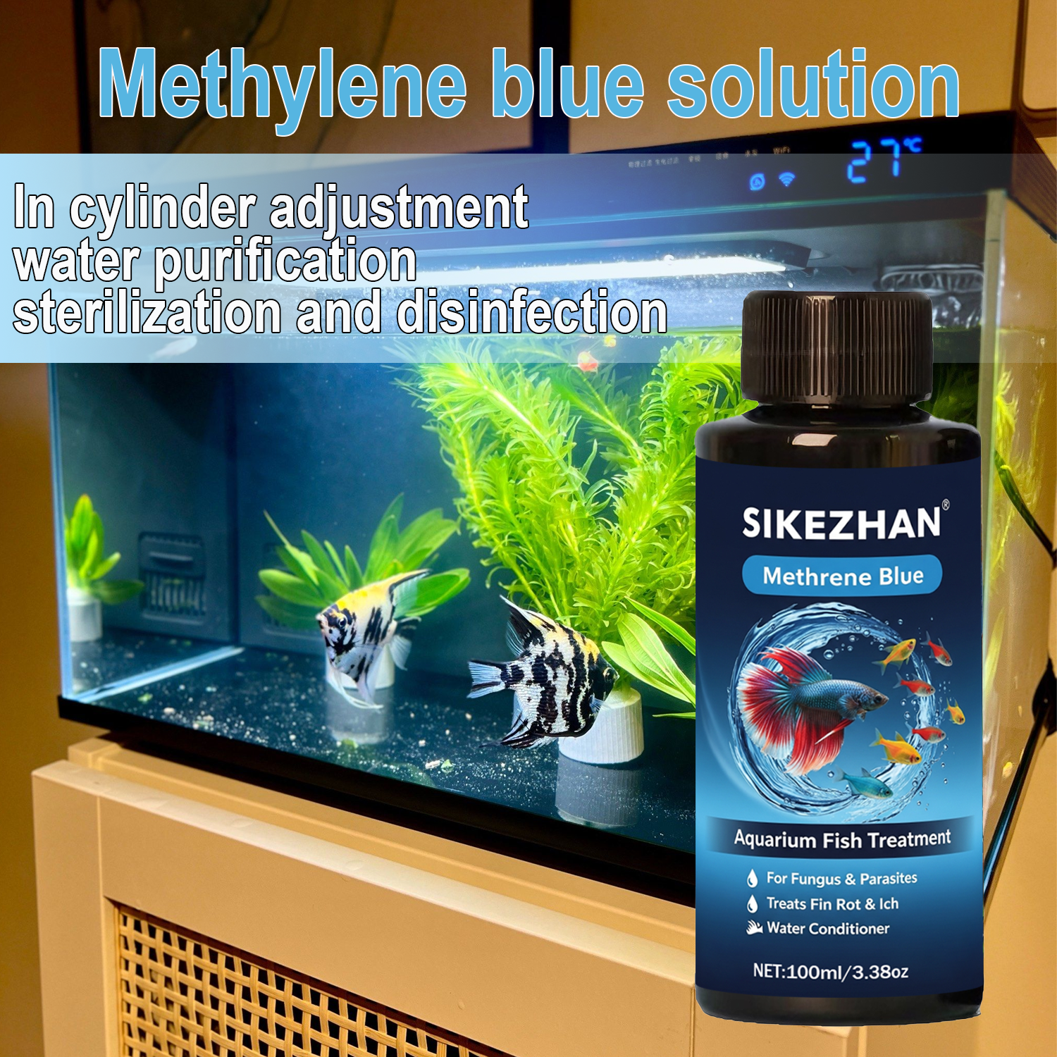 Aquarium Blue Marine - Methylene Blue Solution Aquarium Fish Treatment