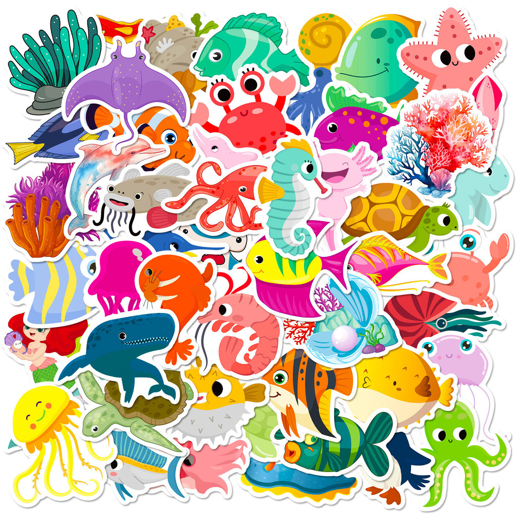 Marine Aquarium & Regional Centre Photos - 50Pcs Marine Life Stickers Dolphin &