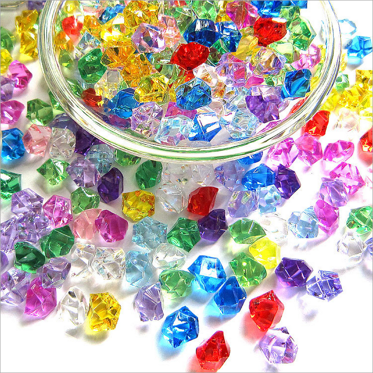 Marine Aquarium Cube - 200Pcs Colorful Aquarium Acrylic Stones Crystal