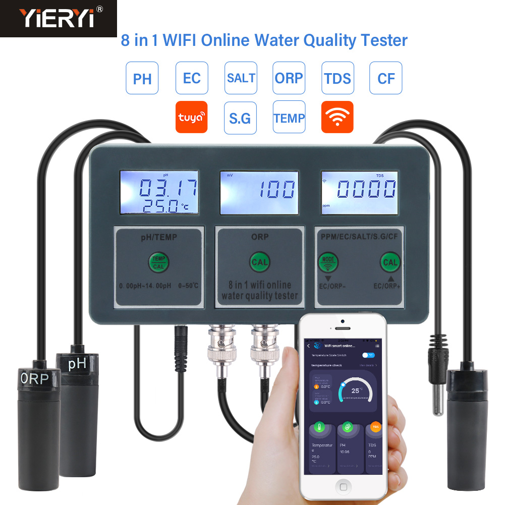 WiFi Tuya Smart PH Meter Data  - Marine Aquarium Water Analyzer 评论和价格