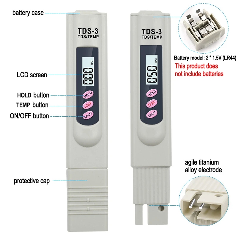 1/3 Pcs Portable LCD Digital T - Marine Aquarium Water Analyzer 评论和价格
