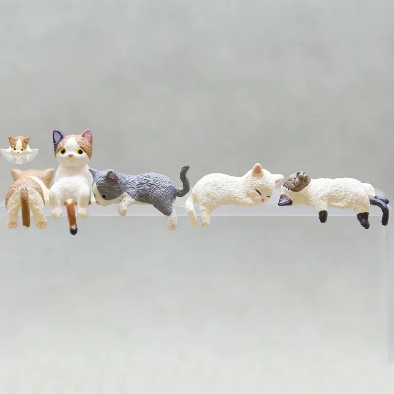 Cute Cartoon Cat Decor PVC Hom - Marine Aquarium Mini 评论和价格