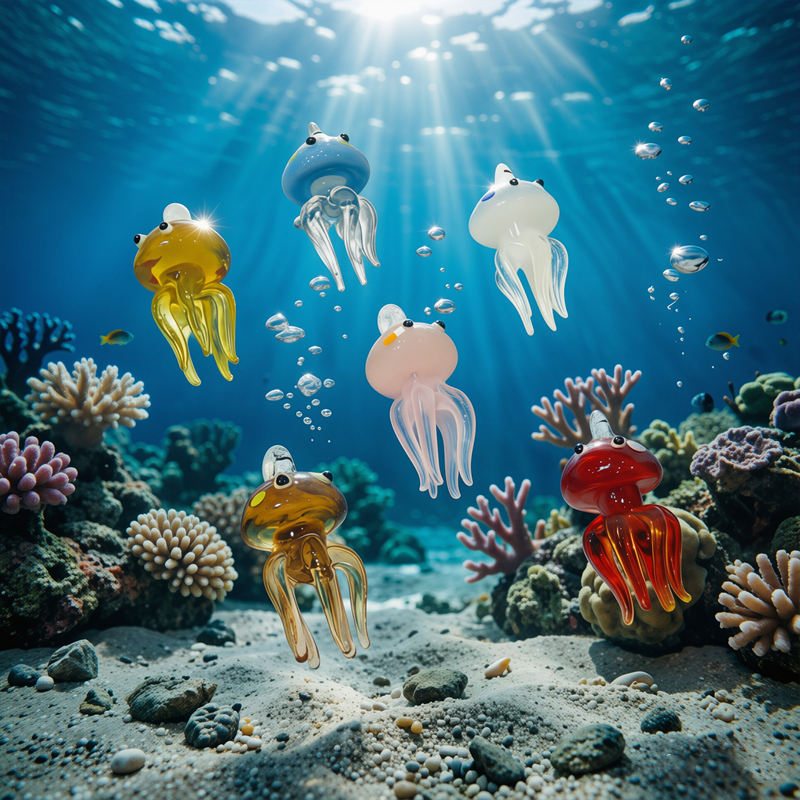Colorful Mini Jellyfish Glass  - Marine Aquarium & Regional Centre Photos 评论和价格