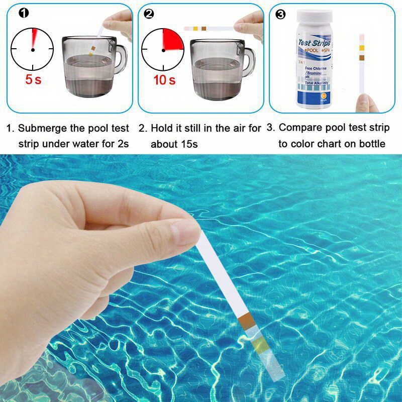 Chlorine PH Test Strips SPA Sw - Marine Aquarium Water Analyzer 评论和价格