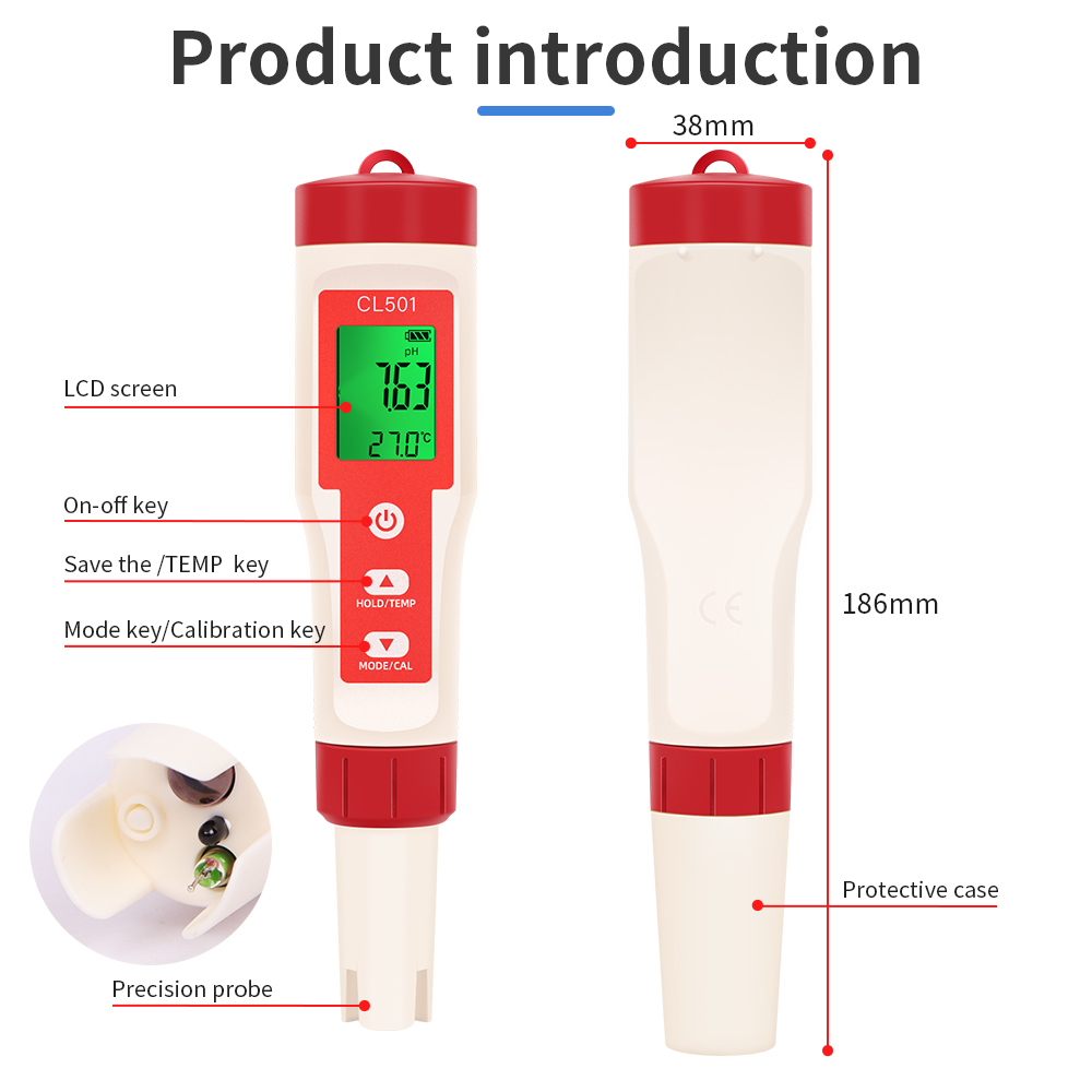 PH/CL2/H2/ORP/Temperature Mete - Marine Aquarium Water Analyzer 评论和价格