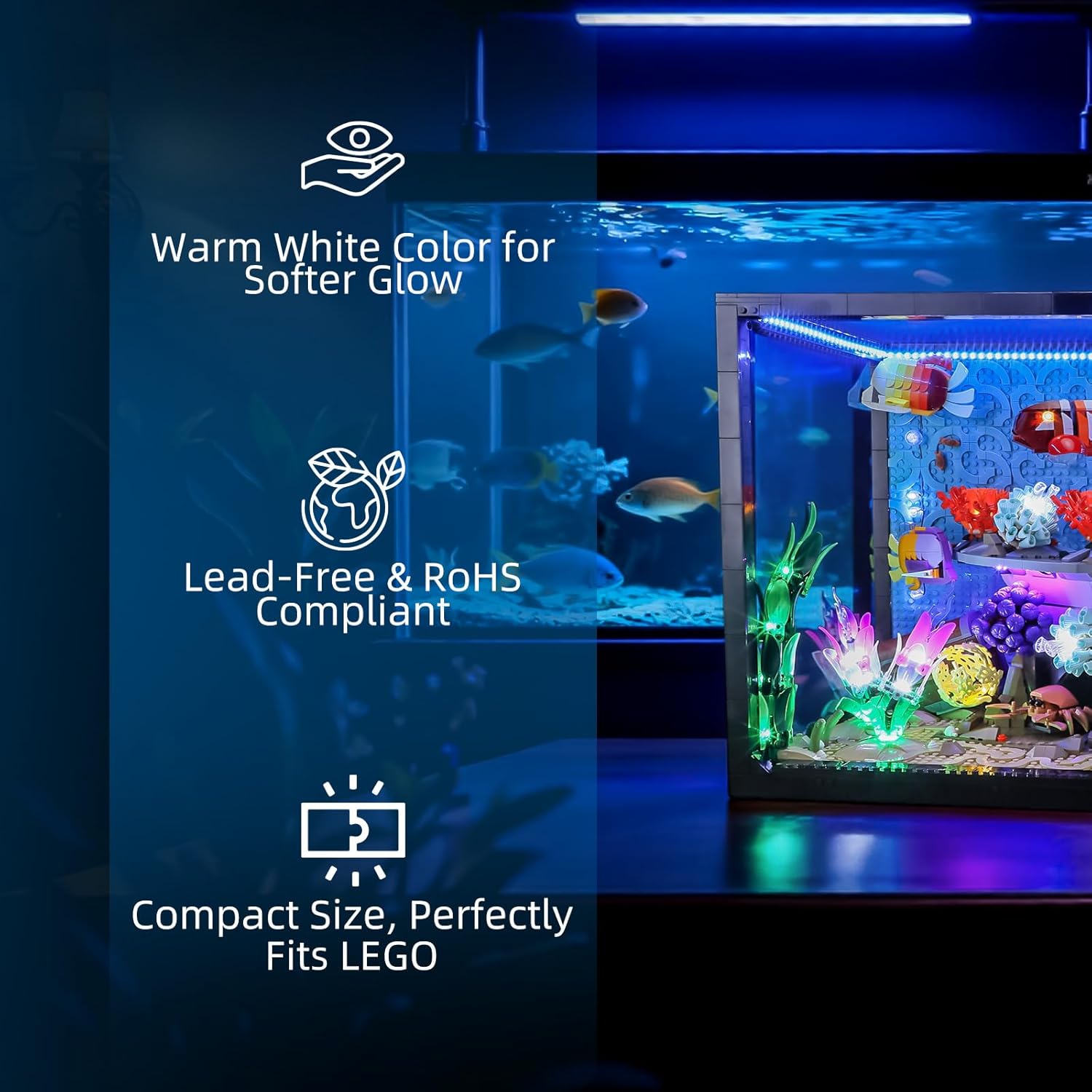 Hprosper LED Light for lego 10 - Marine Aquarium Lamp 评论和价格