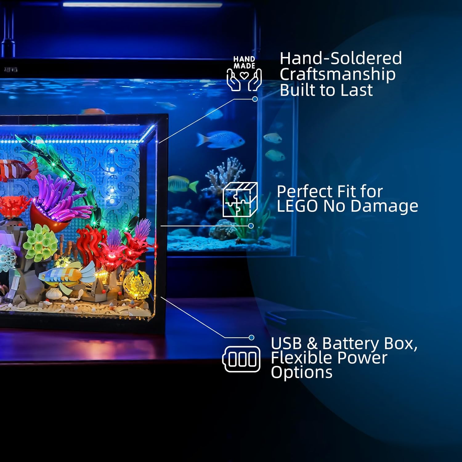Hprosper LED Light for lego 10 - Marine Aquarium Lamp 评论和价格
