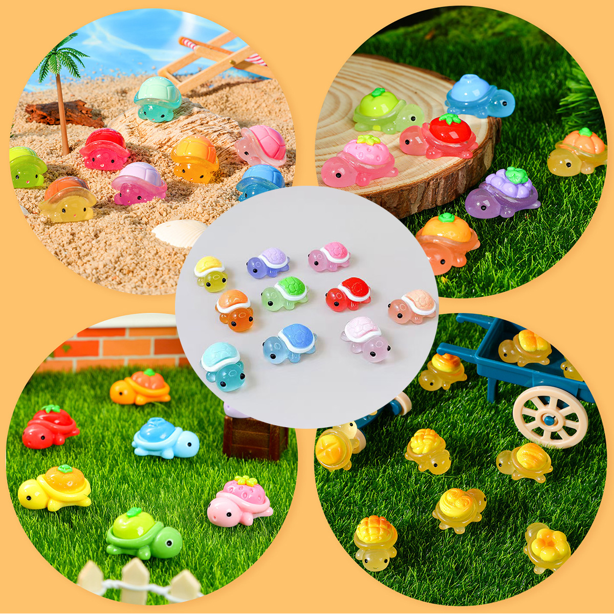 Mini Ocean Resin Turtle Animal - Marine Aquarium Mini 评论和价格