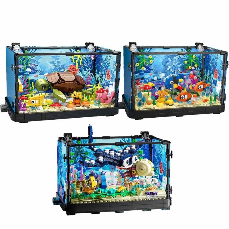 Fish Tank Building Block Set w - Marine Aquarium Cube 评论和价格