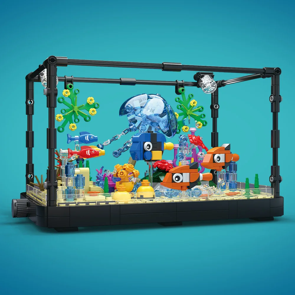 Fish Tank Building Block Set w - Marine Aquarium Cube 评论和价格