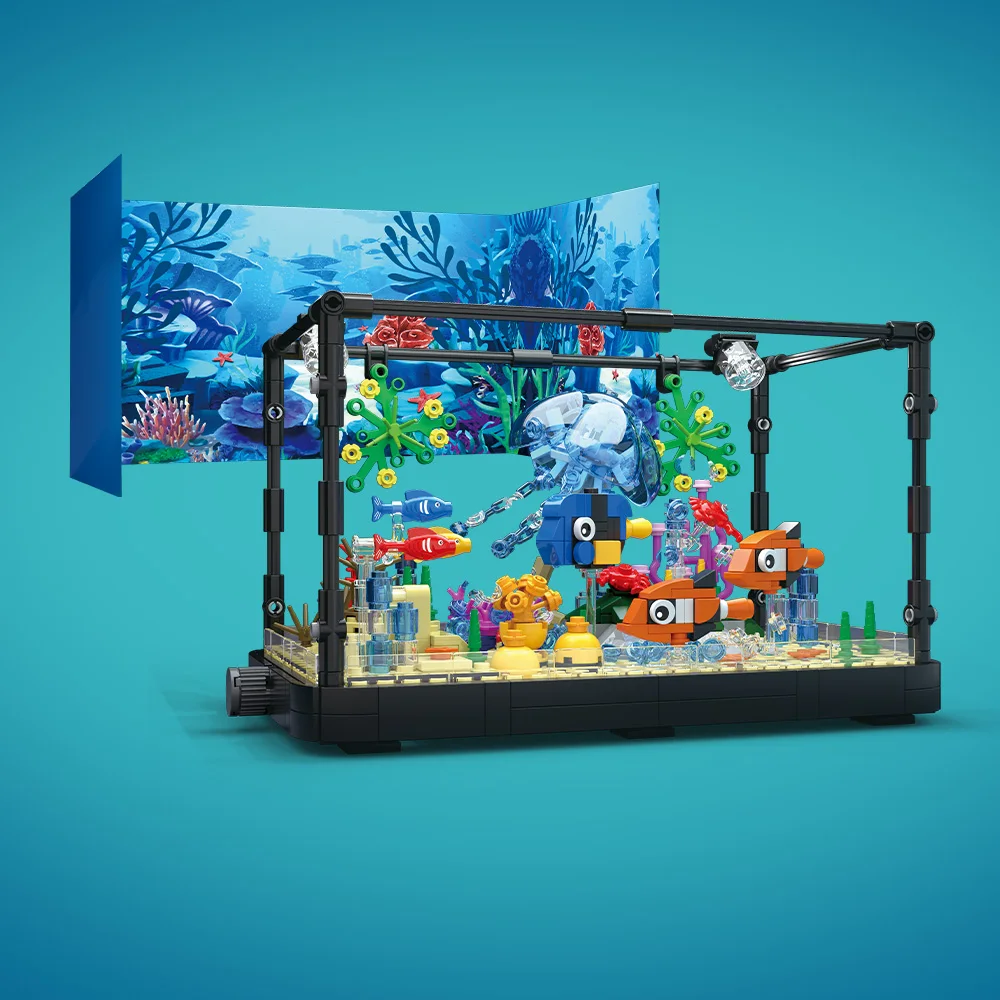 Fish Tank Building Block Set w - Marine Aquarium Cube 评论和价格