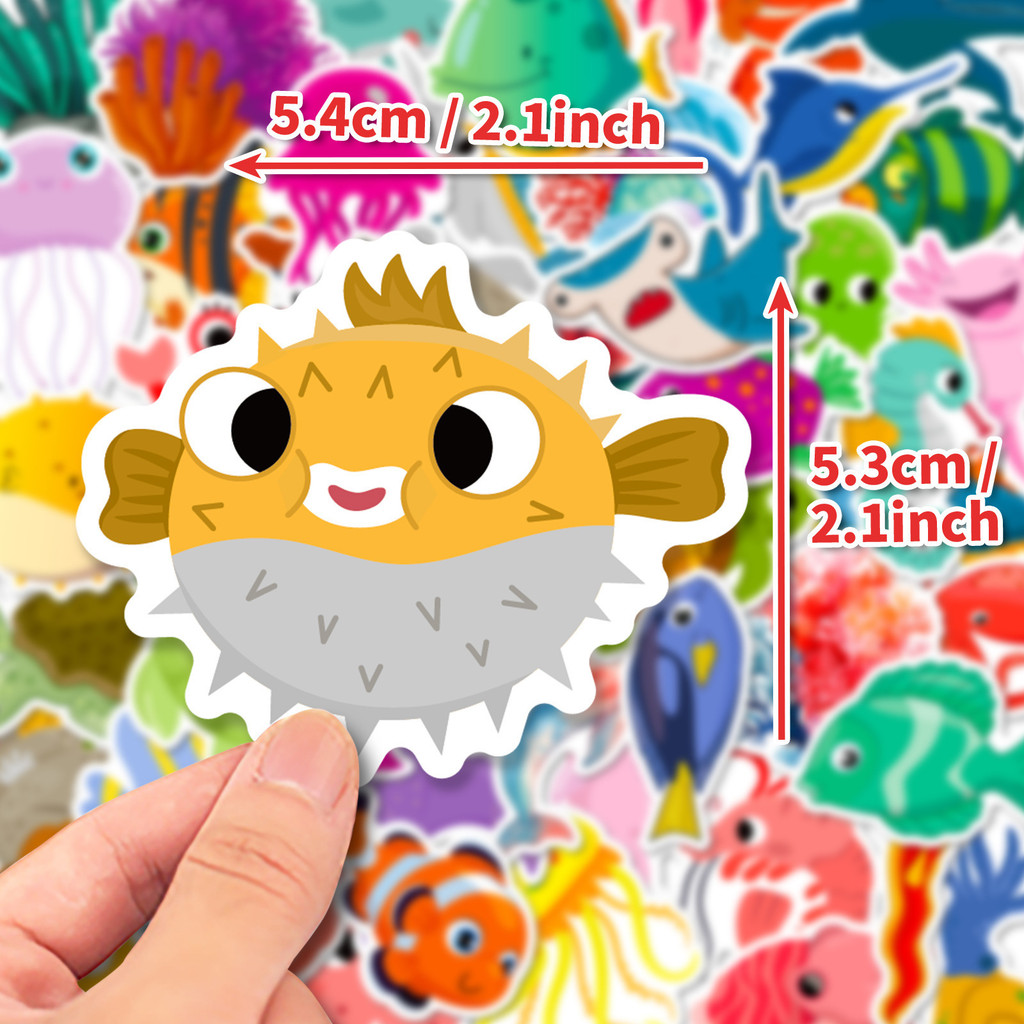 50Pcs Marine Life Stickers Dol - Marine Aquarium & Regional Centre Photos 评论和价格