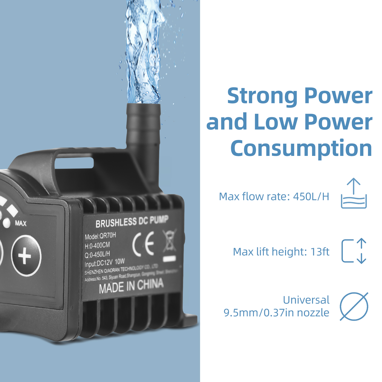 Submersible 12V Water Pump 8 L - Marine Aquarium Mini 评论和价格