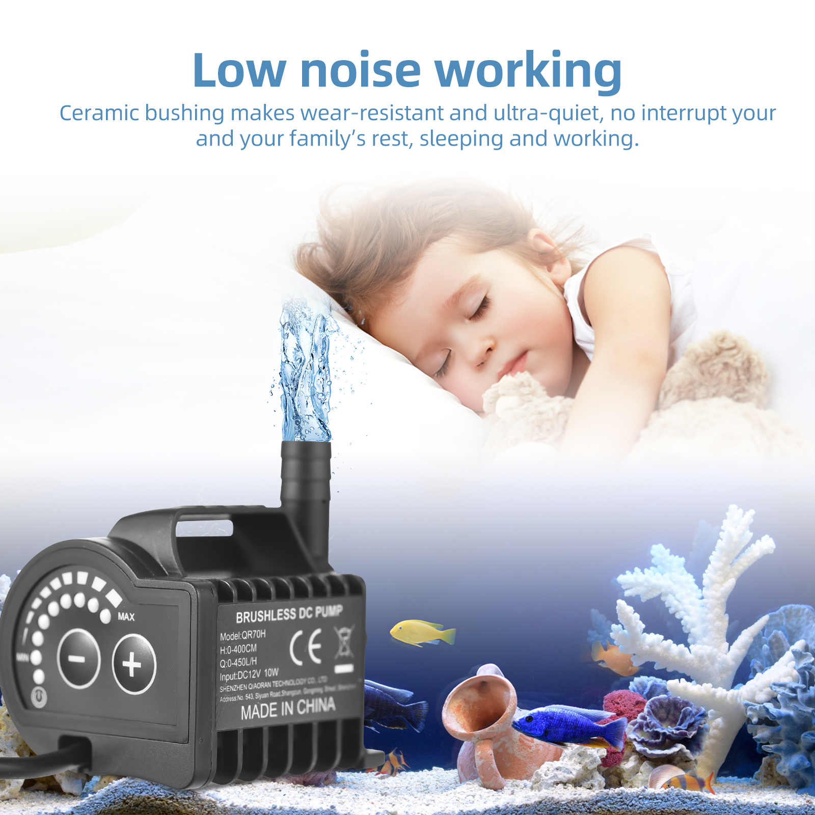 Submersible 12V Water Pump 8 L - Marine Aquarium Mini 评论和价格