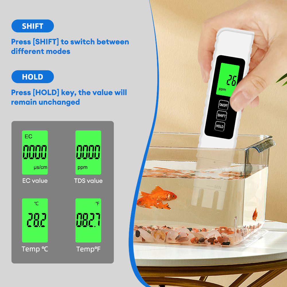 EC TDS Meter With Backlight Wa - Marine Aquarium Water Analyzer 评论和价格