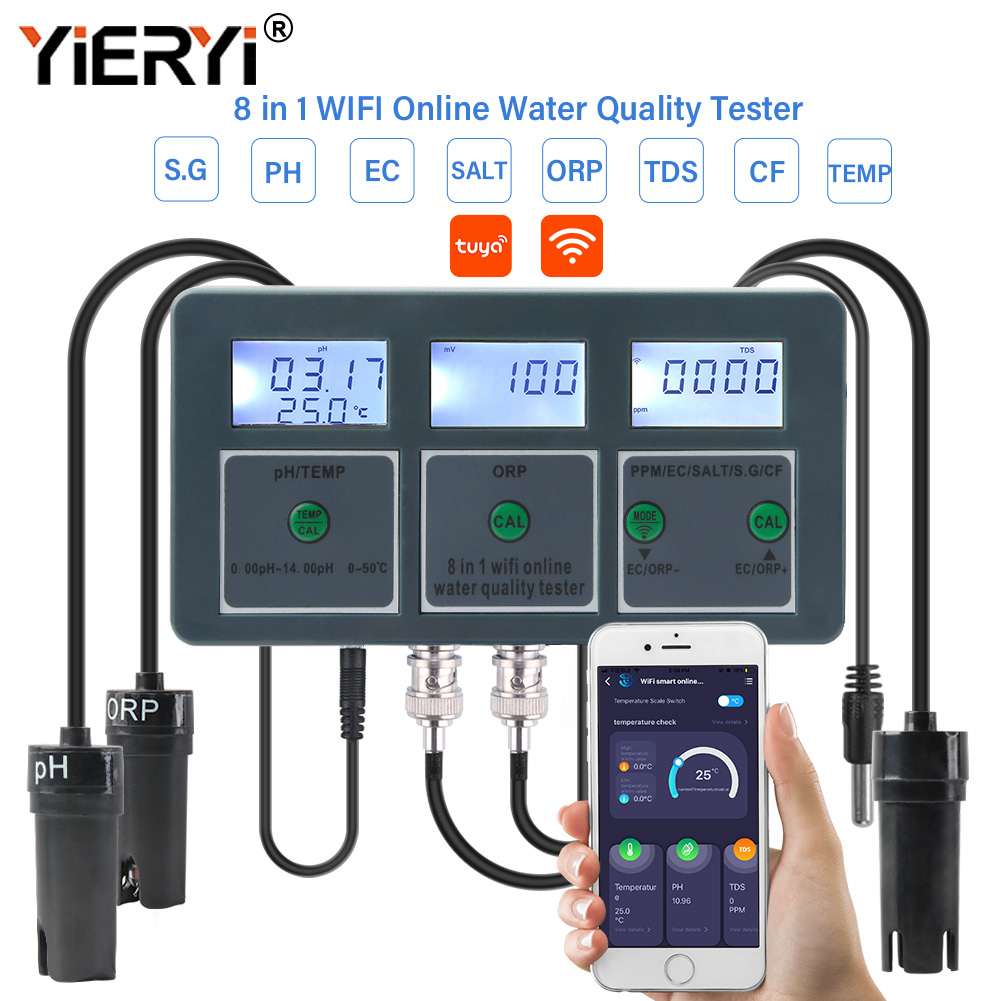 Yieryi WiFi Tuya Smart PH ORP  - Marine Aquarium Water Analyzer 评论和价格