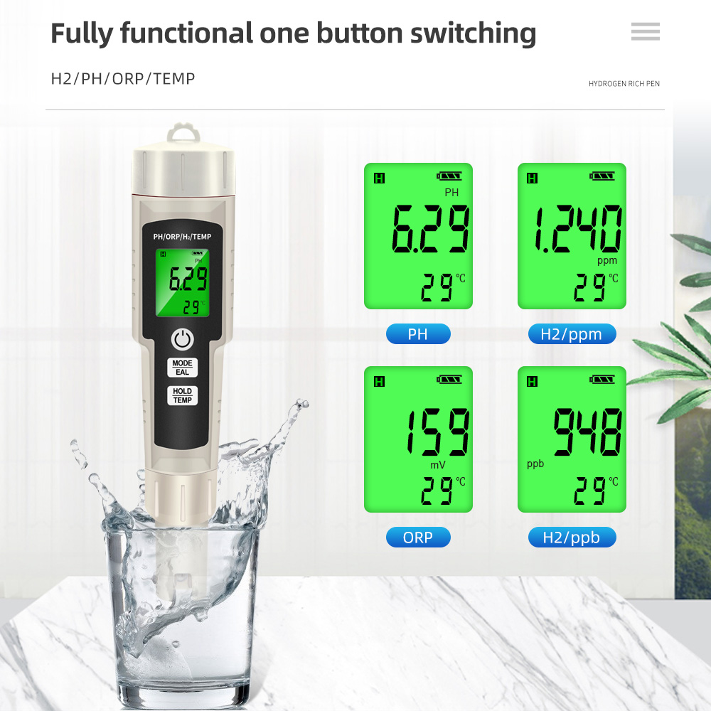 4 in 1 Aquarium PH Meter ORP H - Marine Aquarium Water Analyzer 评论和价格