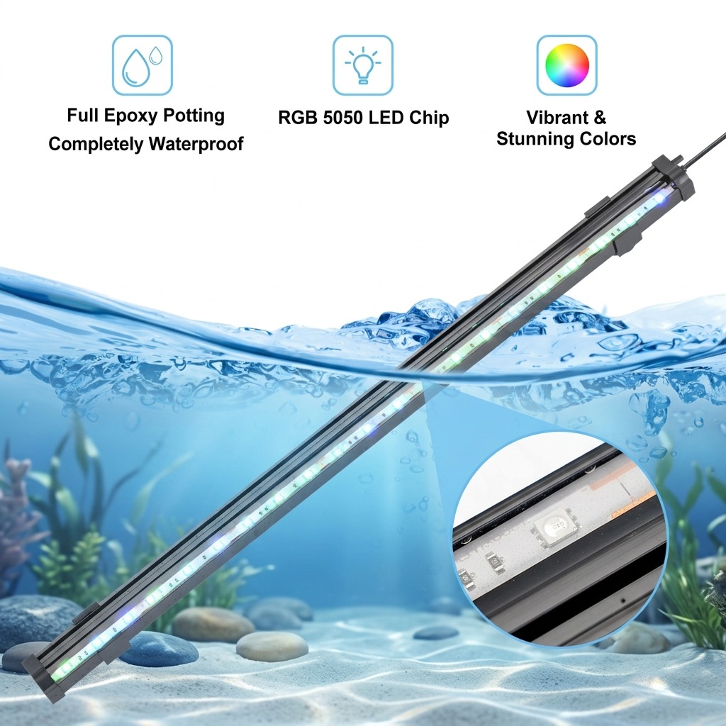 USB LED Aquarium Air Bubble Li - Marine Aquarium Lamp 评论和价格